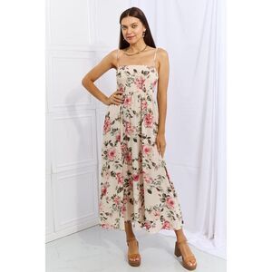 Onetheland Hold Me Tight Sleeveless Floral Maxi Dress In Pink